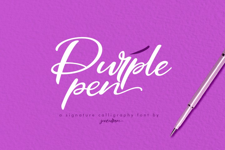 Пример шрифта Purple Pen